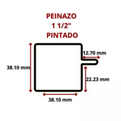 PEINAZO PINTADO 1 1/2 38.1 MM